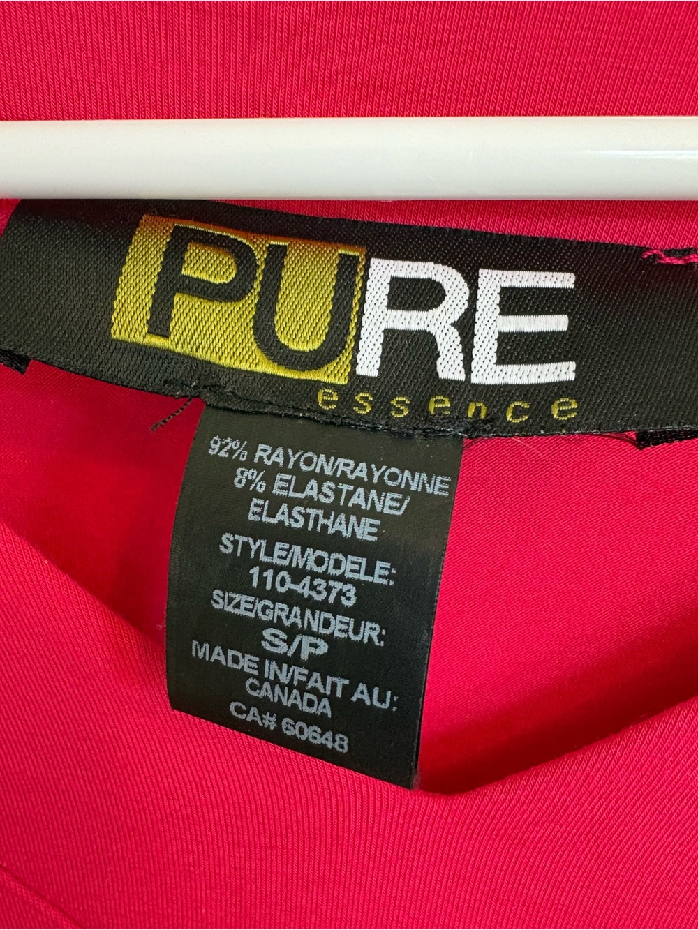 Pur Hot Pink V-Neck Asymmetric Short Sleeve Tunic - Picture 3 of 4